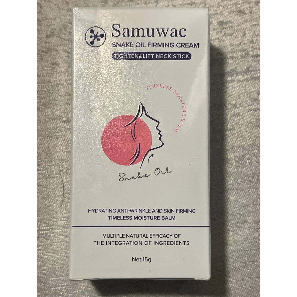 Samuwac Snake Oil Firming Cream Tighten & Lift Neck Stick Moisture Balm 15g NEW